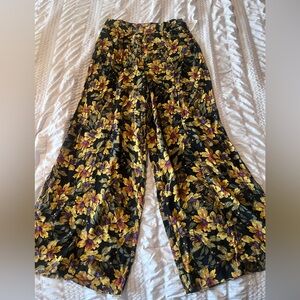Free People Multicolor Floral Wide Leg Pants